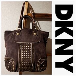 DKNY Studded Suede Tote Bag